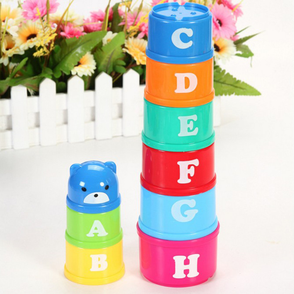 Kids Education Help - Conjunto de 8 Copos Educativos Coloridos
