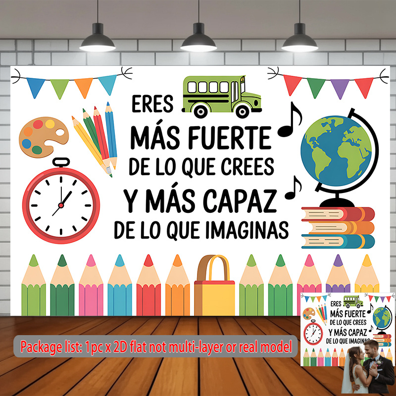 Kids Education Banner - Tapeçaria de Parede Inspiradora para Quarto