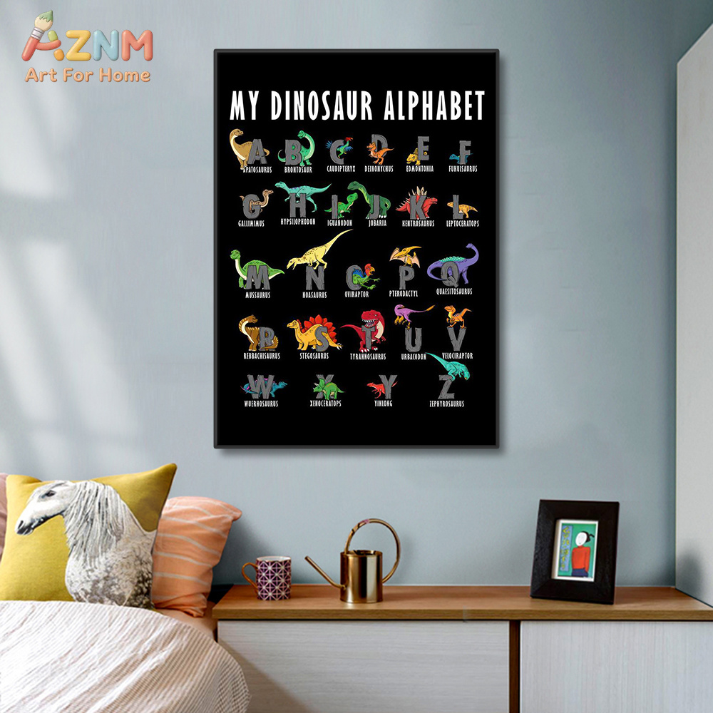 Kids Education Background - AZNM Quadro de Parede em Tela
