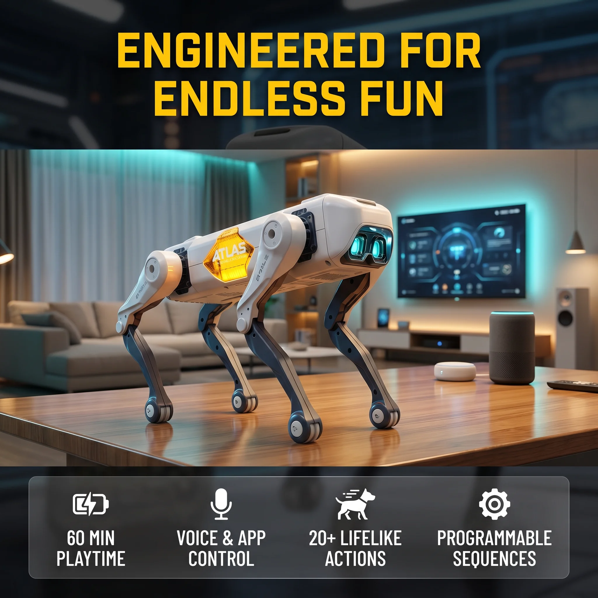 Kids Educational Device - Cão Robô Inteligente com IA, Controle