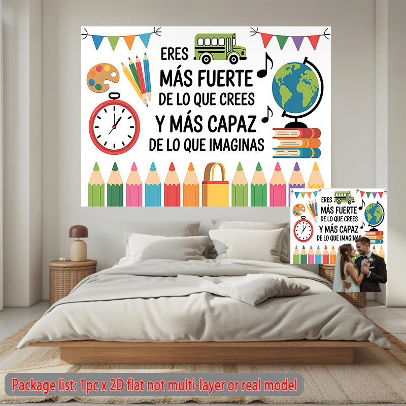 Tapeçaria de Parede Inspirador - Kids Education Banner avaliação e preço