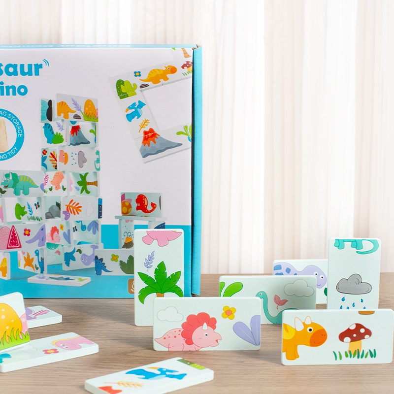Brinquedo de madeira dinossaur - Kids Education Images avaliação e preço