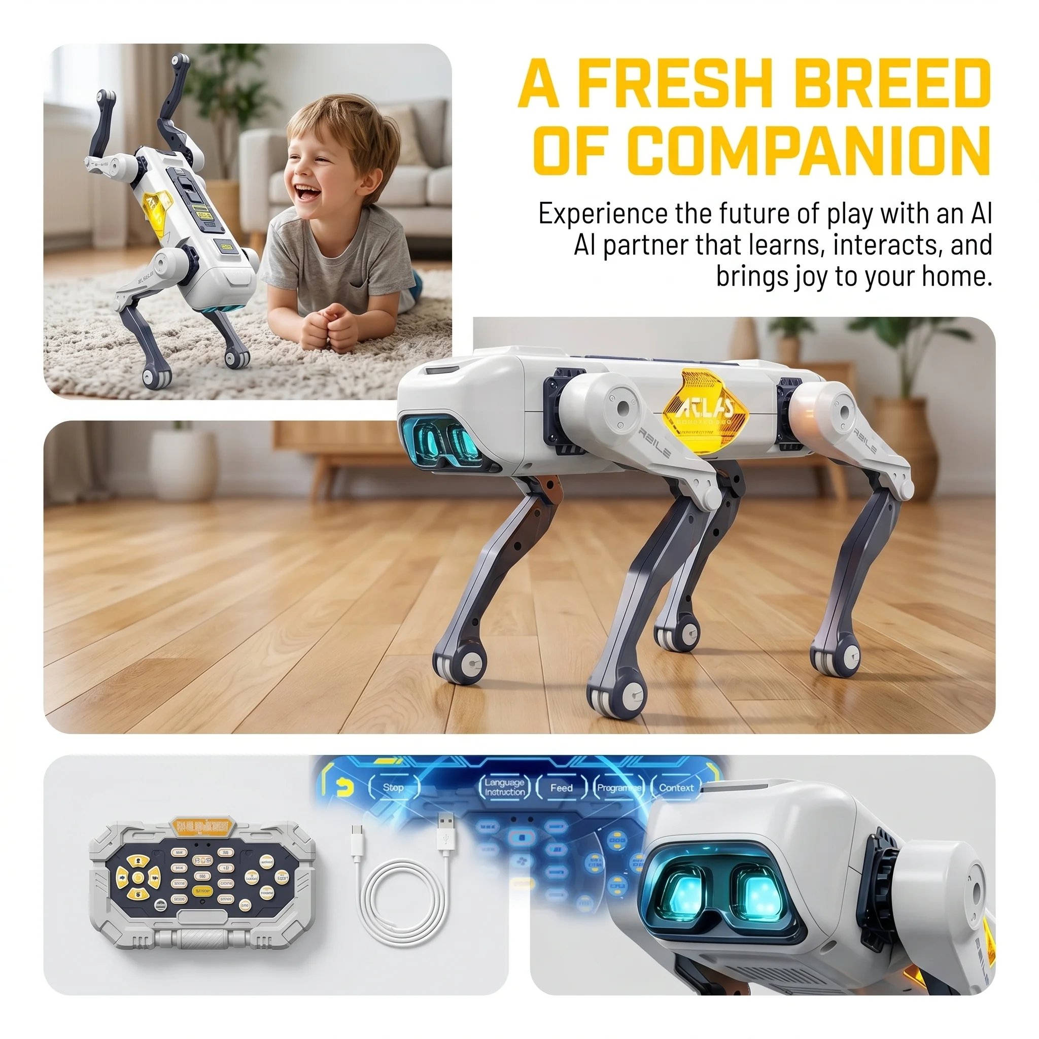 Cão Robô Inteligente com IA, C - Kids Educational Device avaliação e preço
