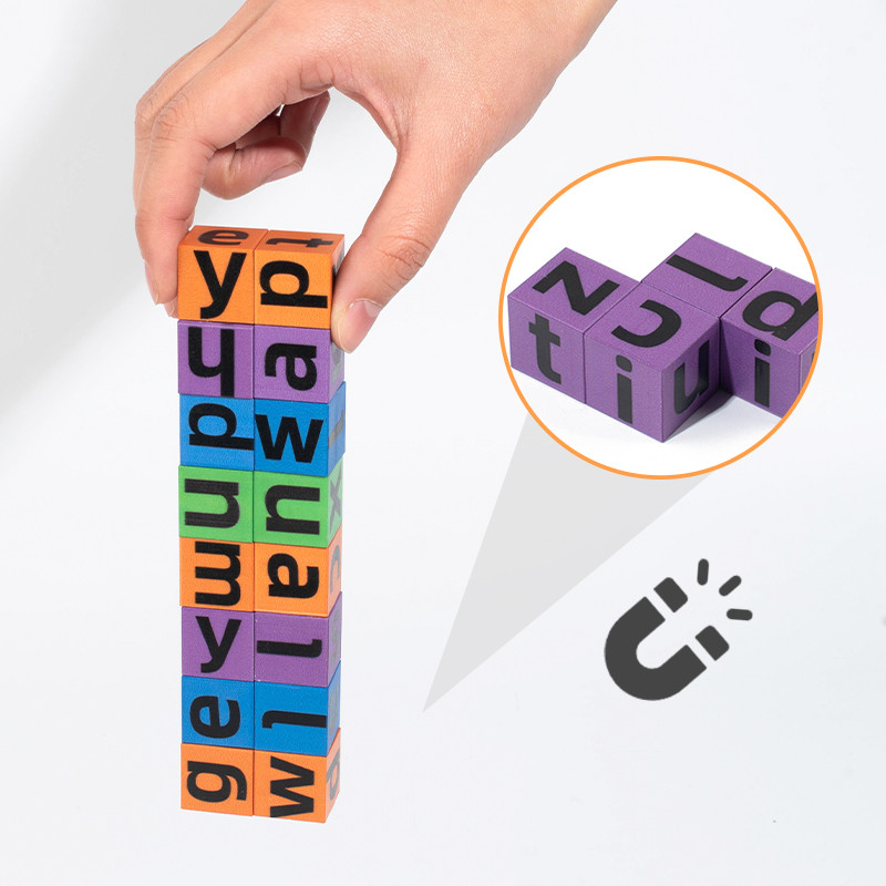 Cubo Magnético de Palavras par - Kids Educational Game 3 avaliação e preço